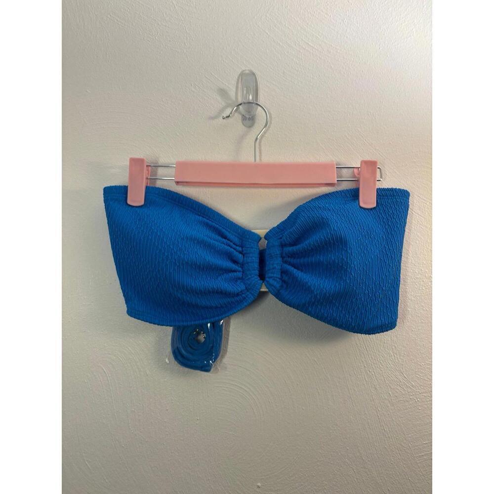Shade & Shore Blue Bandeau Bikini Top Size XL